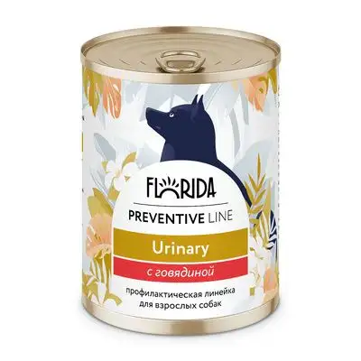 Купить florida preventive line консервы urinary для собак "Профилактика образования мочевых камней" с говядиной