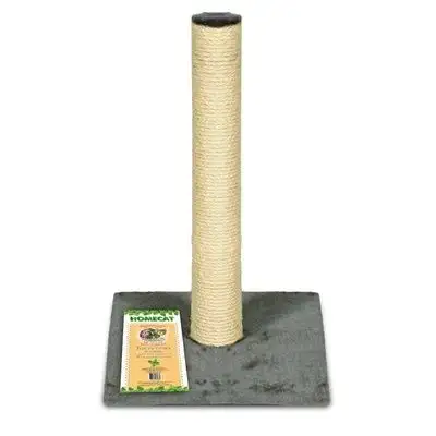 Купить homecat когтеточка-столбик для кошек, серая, джут и ковролин