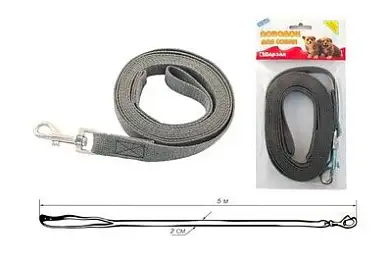 Yami-Yami амуниция поводок брезентовый легкий, импорт. карабин для собак, зеленый