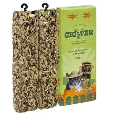 MR.Crisper лакомство для шиншилл и дегу: зерновые палочки с овощами