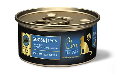 Clan de file консервы для кошек (гусь)