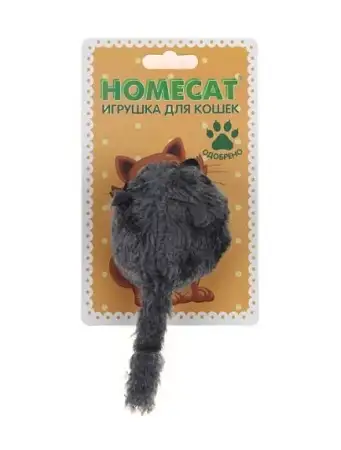 Купить Акция homecat игрушка для кошек хомяк вибрирующий серый
