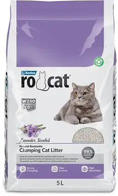 Ro Cat комкующийся наполнитель для кошек без пыли с ароматом лаванды, пакет