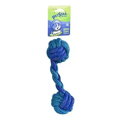 PetStar игрушка для собак ГАНТЕЛЬ веревочная , текстиль